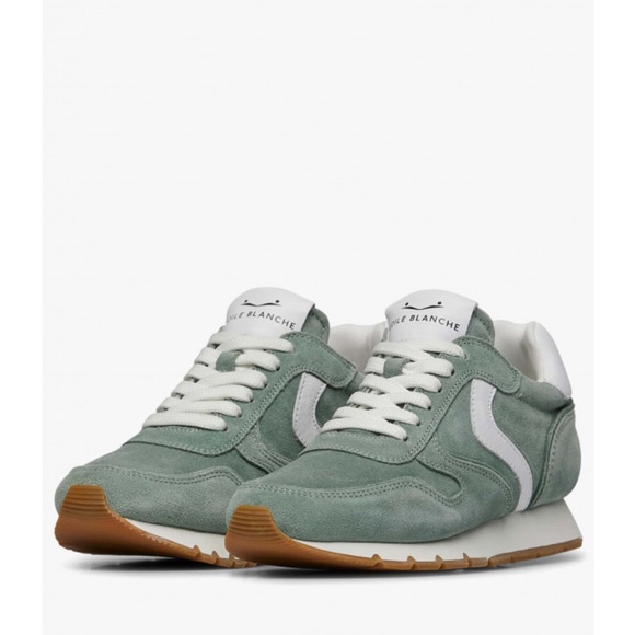 Voile Blanche Shoes - NWT VOILE BLANCHE JULIA Leather And Suede Sneakers in Sage